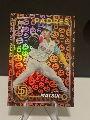 2024 Topps Update Yuki Matsui Jack O Lantern Foil RC San Diego Padres #US8