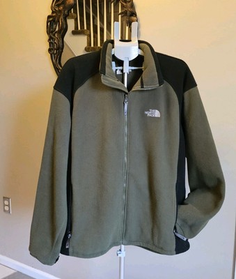 The North Face Polartec Fleece Jacket Khumbu Mens XXL Khaki Green Black Full Zip