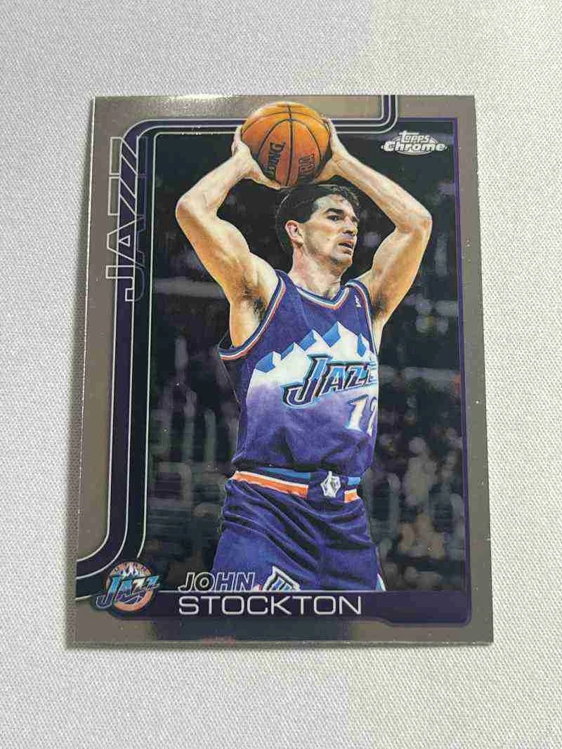 Topps John Stockton Basketball Sports Trading Card Singles for