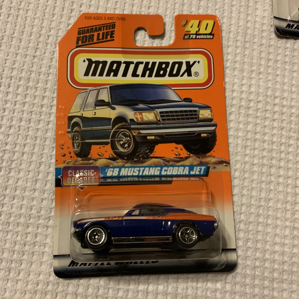 Lot of 4 MATCHBOX Mustang Cars ‘68,’70,Mach III, And Cobra New In Clear Pack - Image 3 of 4