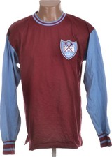 WEST HAM 1965 HOME FOOTBALL SHIRT SCORE DRAW SIZE M ADULT REISSUE WEMBLEY
