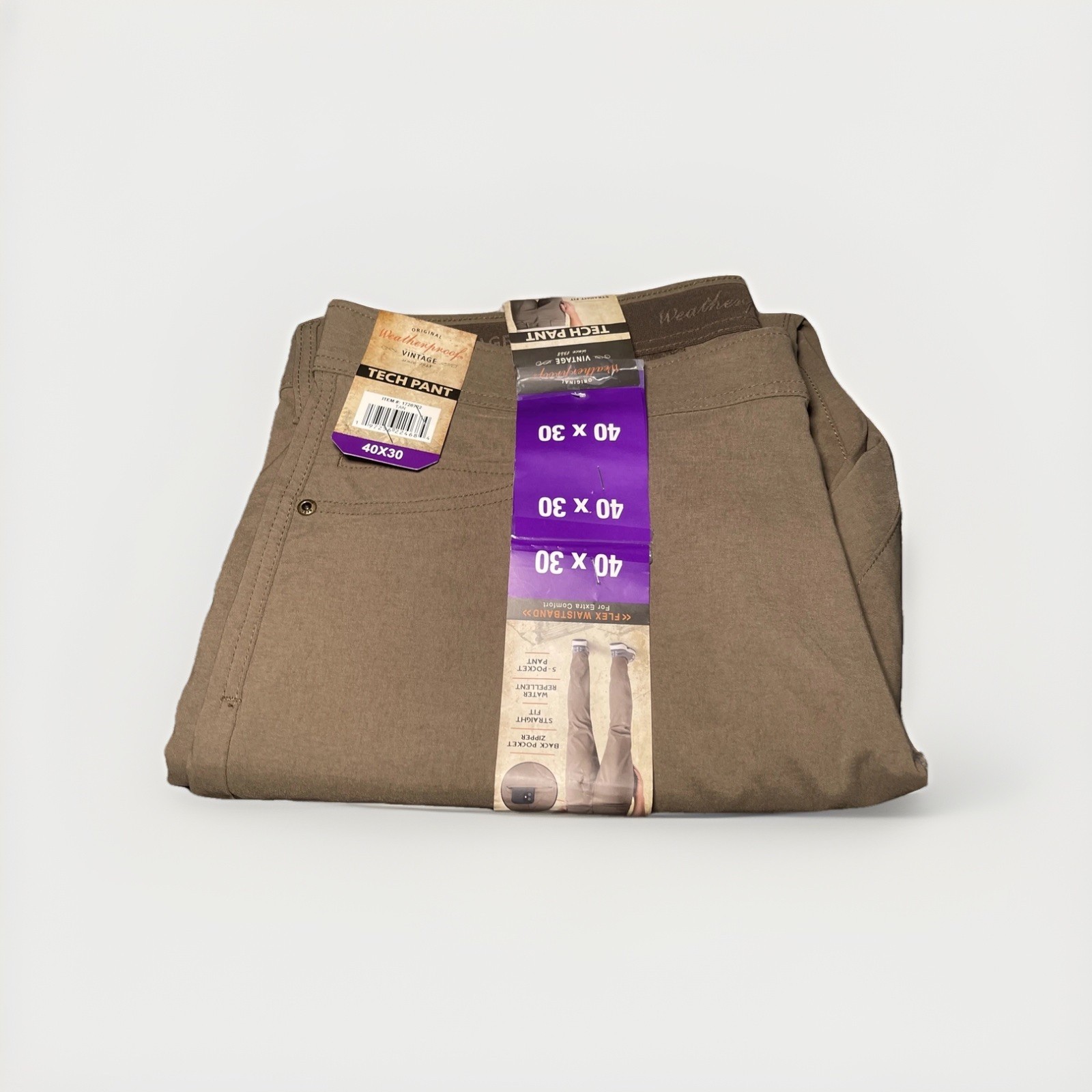 NWT Weather Proof Jeans 40X30 TAN