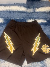 Eric Emanuel Black Mesh Athletic Shorts Draws...