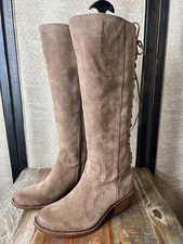 Sofft Sharnell II Waterproof Cold Weather Suede Tan Knee High Lace Up Boots US 8