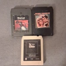 Vtg 8-Track Theatrical 3-Pack - Meat Loaf Bat Out of Hell, Grease, The Godfather