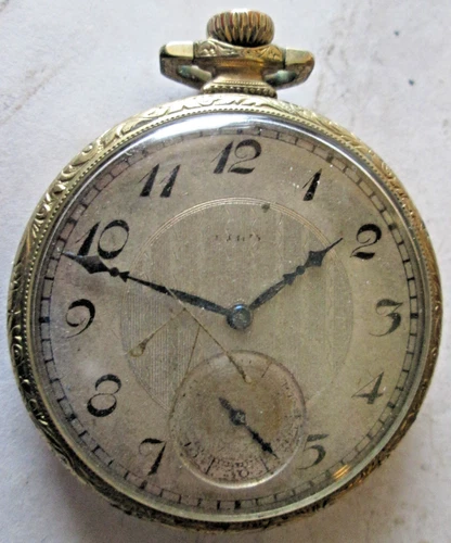 ANTIQUE ELGIN NAT'L WATCH MODEL 3 GRADE 315, 15J WORKING WADSWORTH PILOT GF CASE