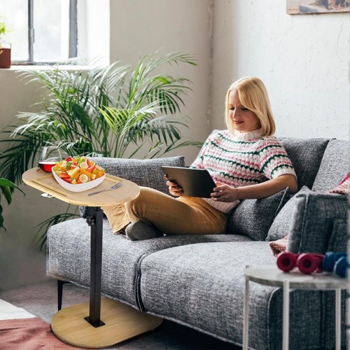Beistelltisch Holz Metall Couchtisch Sofa Kaffee Tisch C-Form hochwertig nützlic - Bild 13 von 15