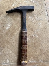 Vintage Estwing Steel Geology Rock Hammer - Made In USA - Leather