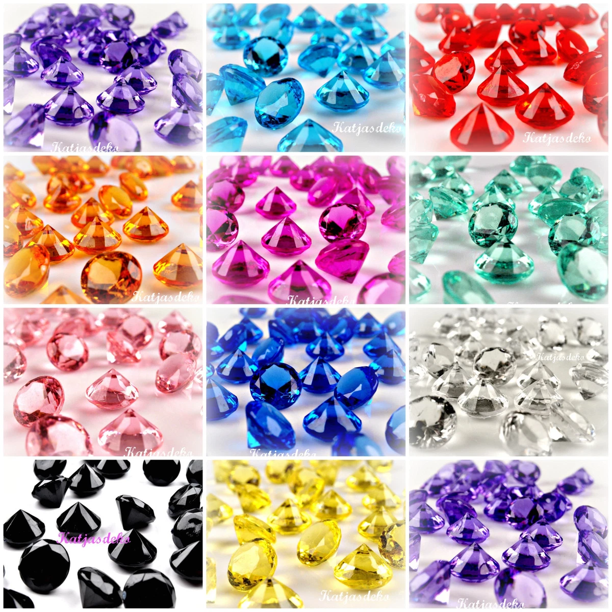 500x Dekosteine Diamanten Acryl Tischdekoration – 10mm, Pink, Ideal Für Hochzeit, Geburtstag & Co.