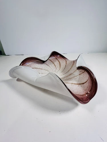 Vintage Murano Alfredo Barbini ?  Art Glass Bowl MCM Read Description Please