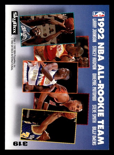 1992-93 SkyBox #319 Larry Johnson - Picture 2 of 2