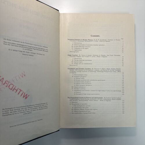 LANL Copy Vintage 1958 Encyclopedia Of Physics-Nuclear Instrumentation Flugge HC - Picture 6 of 19