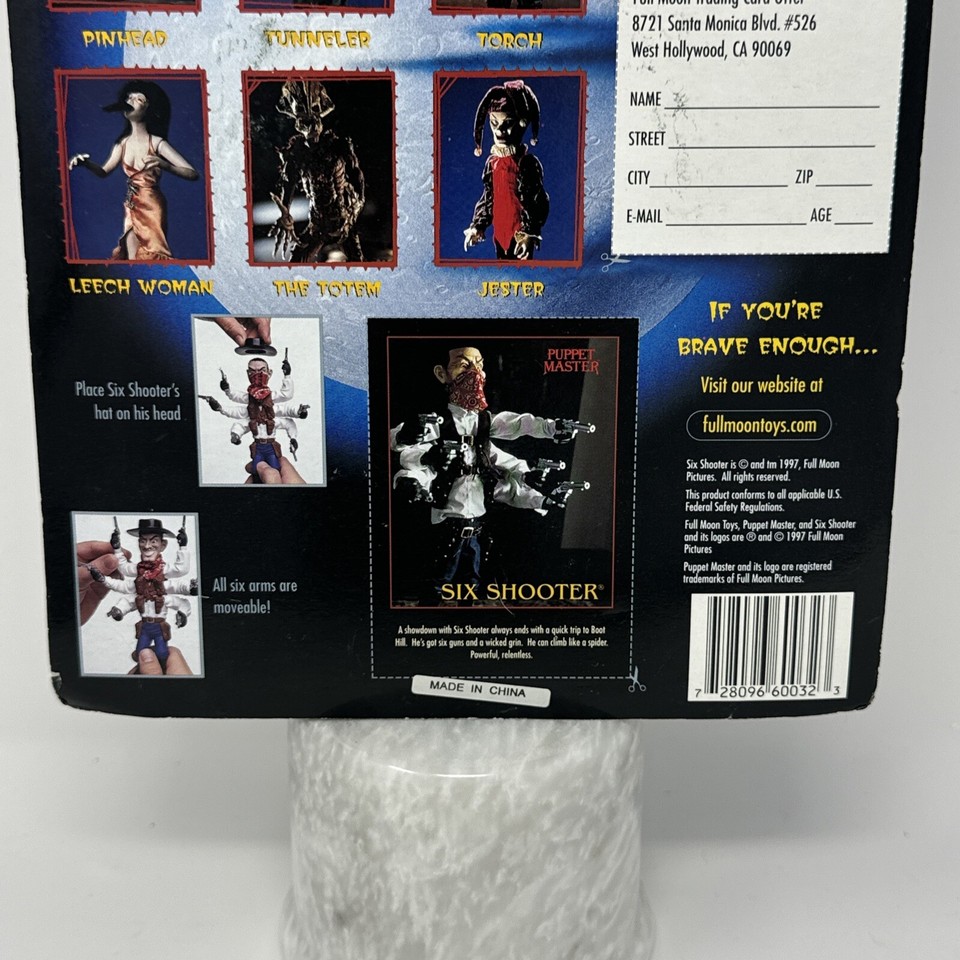 Vintage Full Moon Puppet Master Six Shooter Figure Troll & Toad