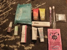 NEW HUGE Mixed Lot of Makeup Skincare Ipsy bag Sephora Glow Recipe Floss