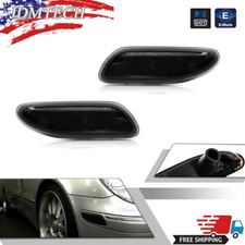 2x Smoked Lens Side Marker Light Fit 01-2007 Mercedes Benz W203 C-Class C200 300