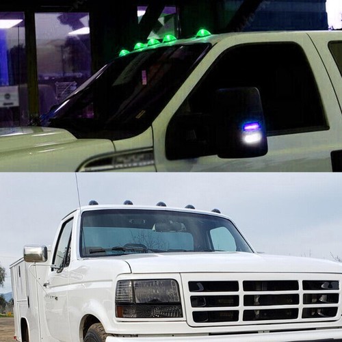 Cubiertas de luz verde LED marcador de techo de cabina transparente para Ford F250 F350 Super Duty - Imagen 12 de 12