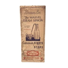 VTG Marvel Cream Kreem Ex SIPHON IOB Complete Southern Dairies Winston-Salem NC