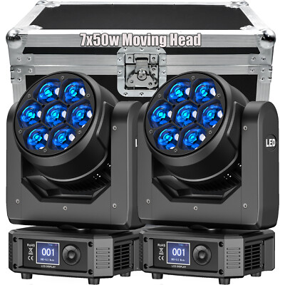 2xMINI LED Moving Head Beam Bühnenlicht DMX RGBW Bar Party Show UKing Auf Lager