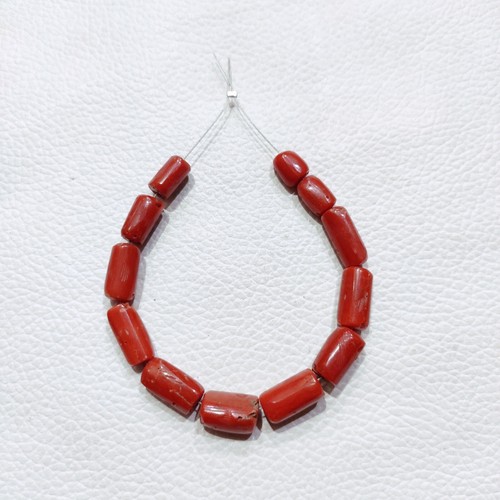 Perline sfuse corallo rosso vintage pietra preziosa 100% naturale Italia cora... - Foto 5 di 8