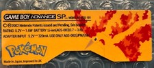 Nintendo Game Boy Advance SP Sticker Non Gloss - Moltres