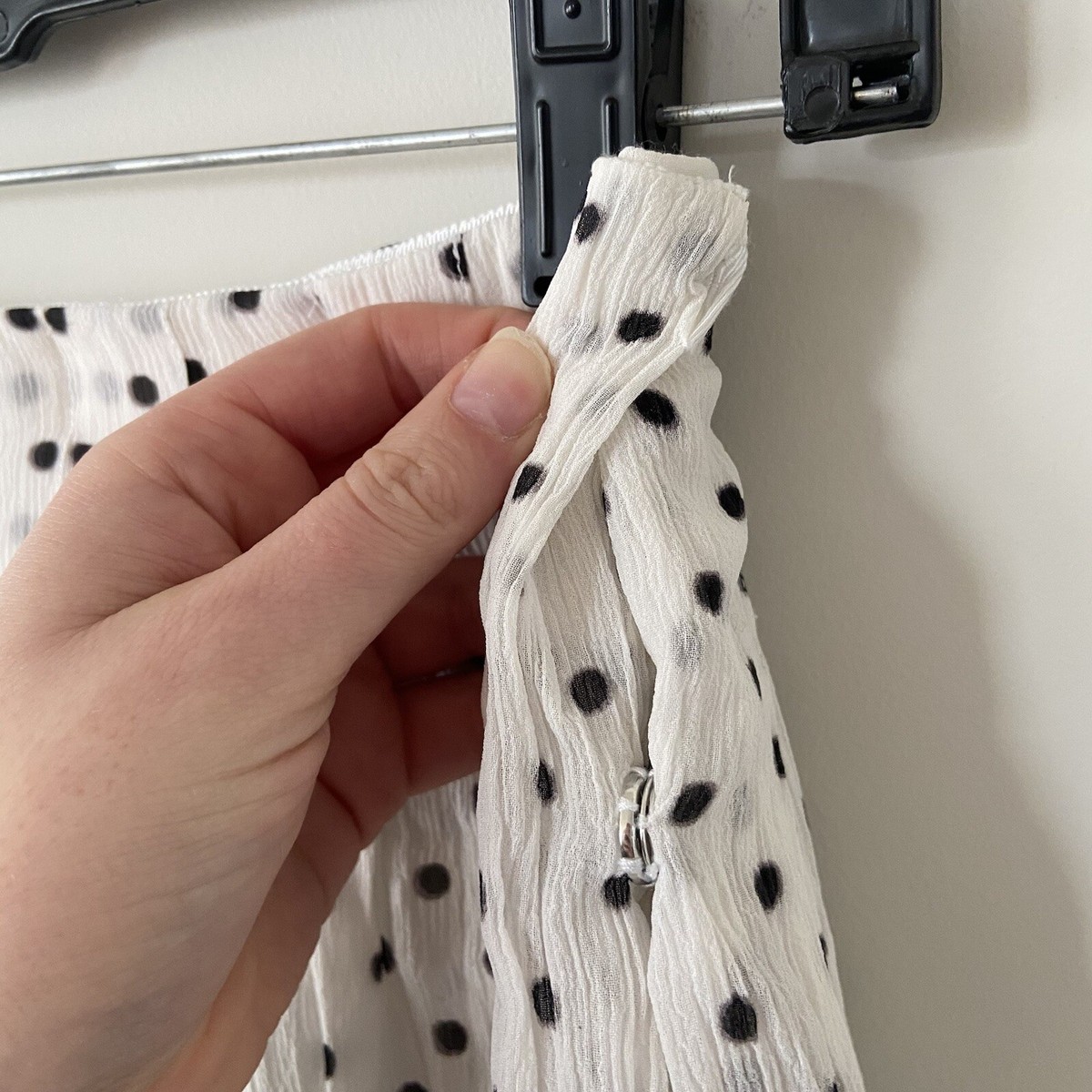 スカート theory polkadot silk skirt Theory Polka Dot High Waisted Pleated Midi Silk Skirt 2 | eBay