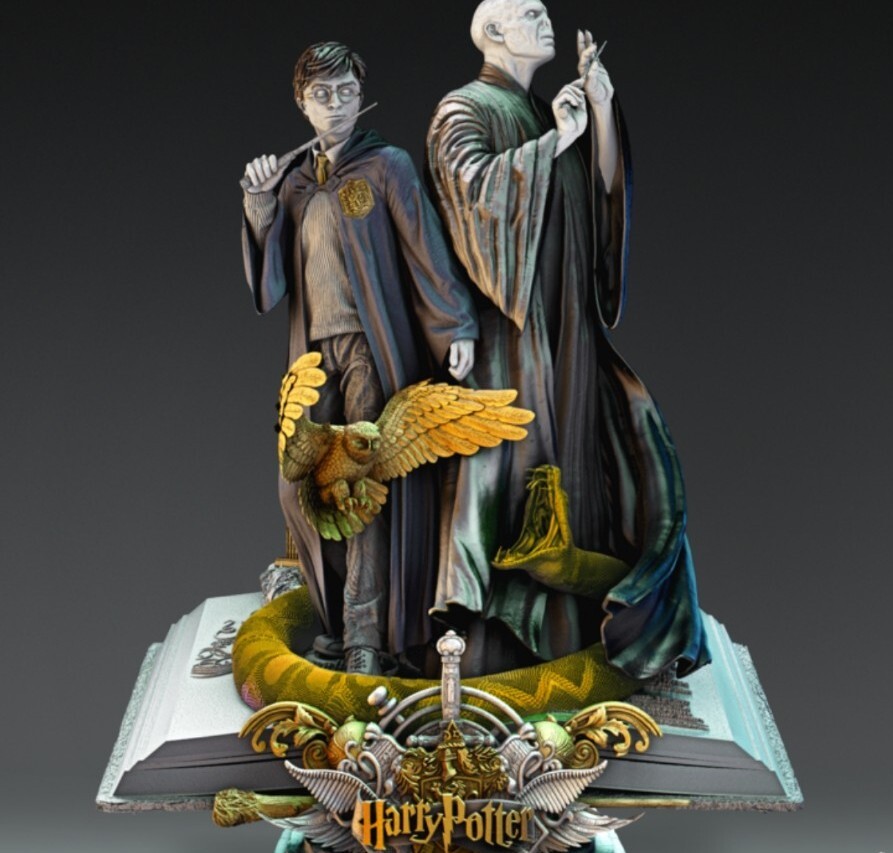 Resin Printed Harry Potter And Voldemort Diorama 15cm Tall