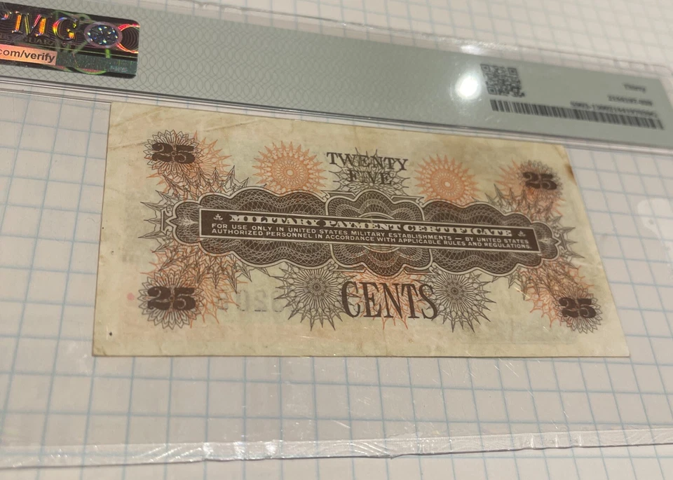 Military Payment Certificate, 25 Cents Series 661 Military Payment Certificate - Image 2 of 4