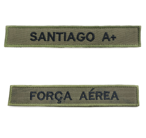 Juego de 2 piezas personalizado de cinta nombre y unidad brasil fuerza aérea con sujetador brasileño - Imagen 1 de 2