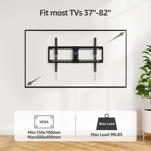 MOUNTUP UL Listed TV Wall Mount Most 37-75 Inch Max VESA 600x400mm Hold up to 99 - Picture 6 of 10