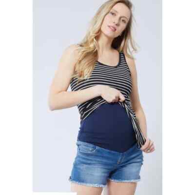 Ingrid + Isabel Denim Short FT. Crossover Panel Maternity Shorts - Size 31- NWT
