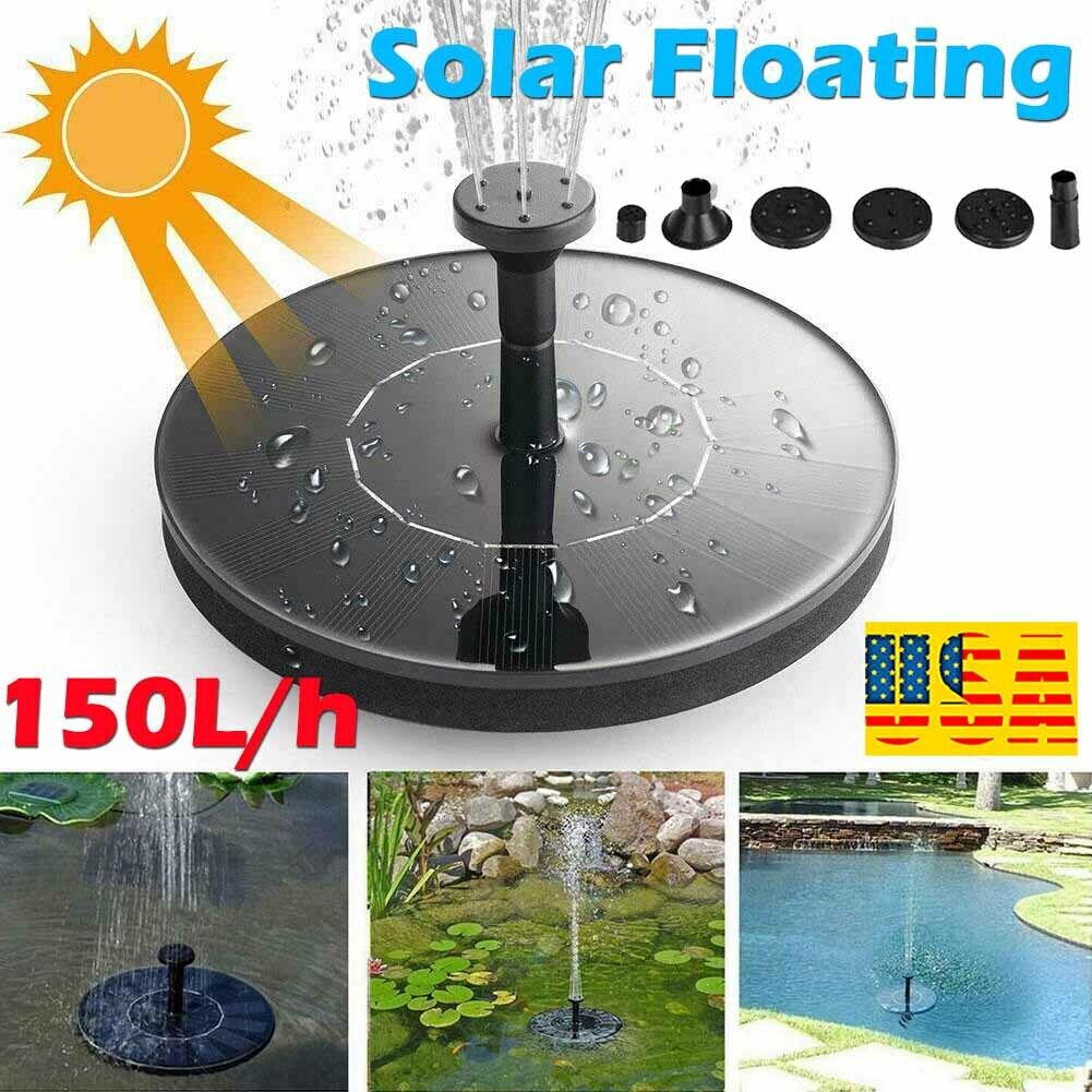 Bird bath Solar Powered Floating Pumps Water Outdoor Fountain Po