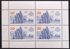 DDR 1987 MiNr. 4x 3077 Klb. "750 Jahre Berlin (II)" Marx-Engels-Forum pfr. **