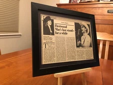 FRAMED FLEETWOOD MAC "LIVE IN CONCERT 1980 - HOLLYWOOD" TOUR REVIEW AD PAGE