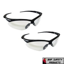 KLEENGUARD NEMESIS SAFETY GLASSES CLEAR ANTI-FOG LENS BLACK FRAME 25679 2 PAIR 