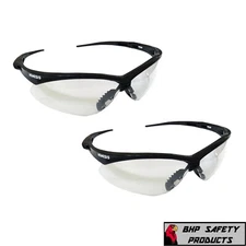 KLEENGUARD NEMESIS SAFETY GLASSES CLEAR ANTI-FOG LENS BLACK FRAME 25679 (2 PAIR)