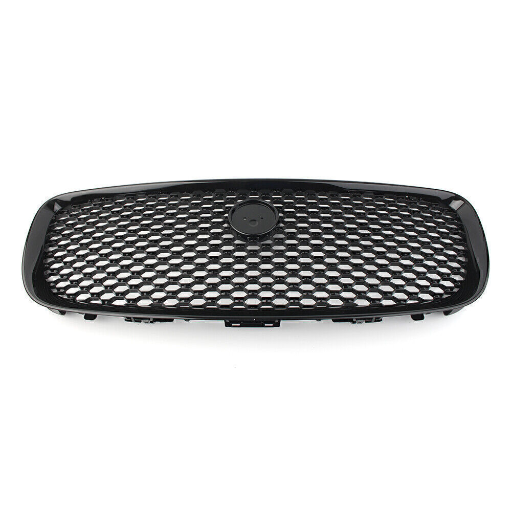 Front Upper Vent Grille Gloss Black Mesh Radiator Fit Jaguar F-PACE 2016-2020