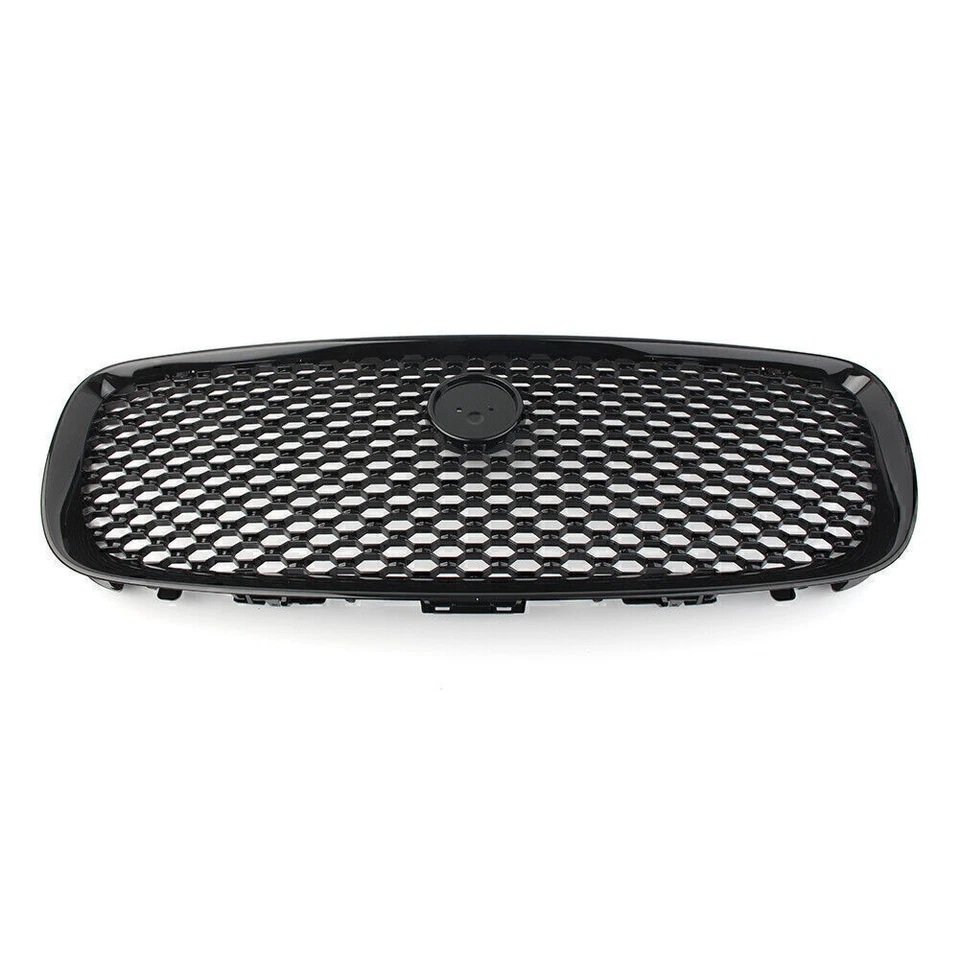 Front Upper Vent Grille Gloss Black Mesh Radiator Fit Jaguar F-PACE 2016-2020 Foto 4 de 4