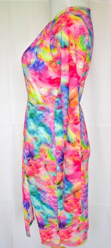SEXY VESTIDO DE BIKINI DE MANGA LARGA DE VERANO TINTE DE CORBATA DE VERANO COLORIDO CLUB DE PLAYA - Imagen 7 de 9