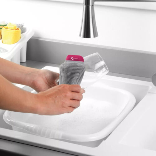Kleeneze Kitchen Cleaning Pad Silicone Scrubber & Scraper For Pot Pans Dishes - Picture 4 of 6