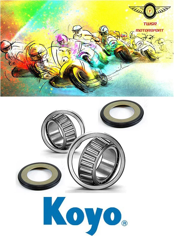 Rodamiento de vástago y sellos de cabezal de dirección genuino Koyo Yamaha FJ 1200 1986-1994 Foto 2 de 2