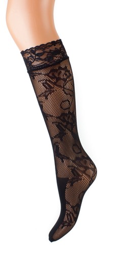 Knee High Socks Fishnet Lace Pop Socks 