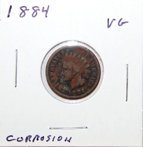 1884 US Indian Head Cent  VG Very Good Free Shipping