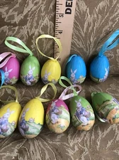 Primitive Vintage Style Easter Egg Ornaments RabbitsTree Decorations Qty of 12