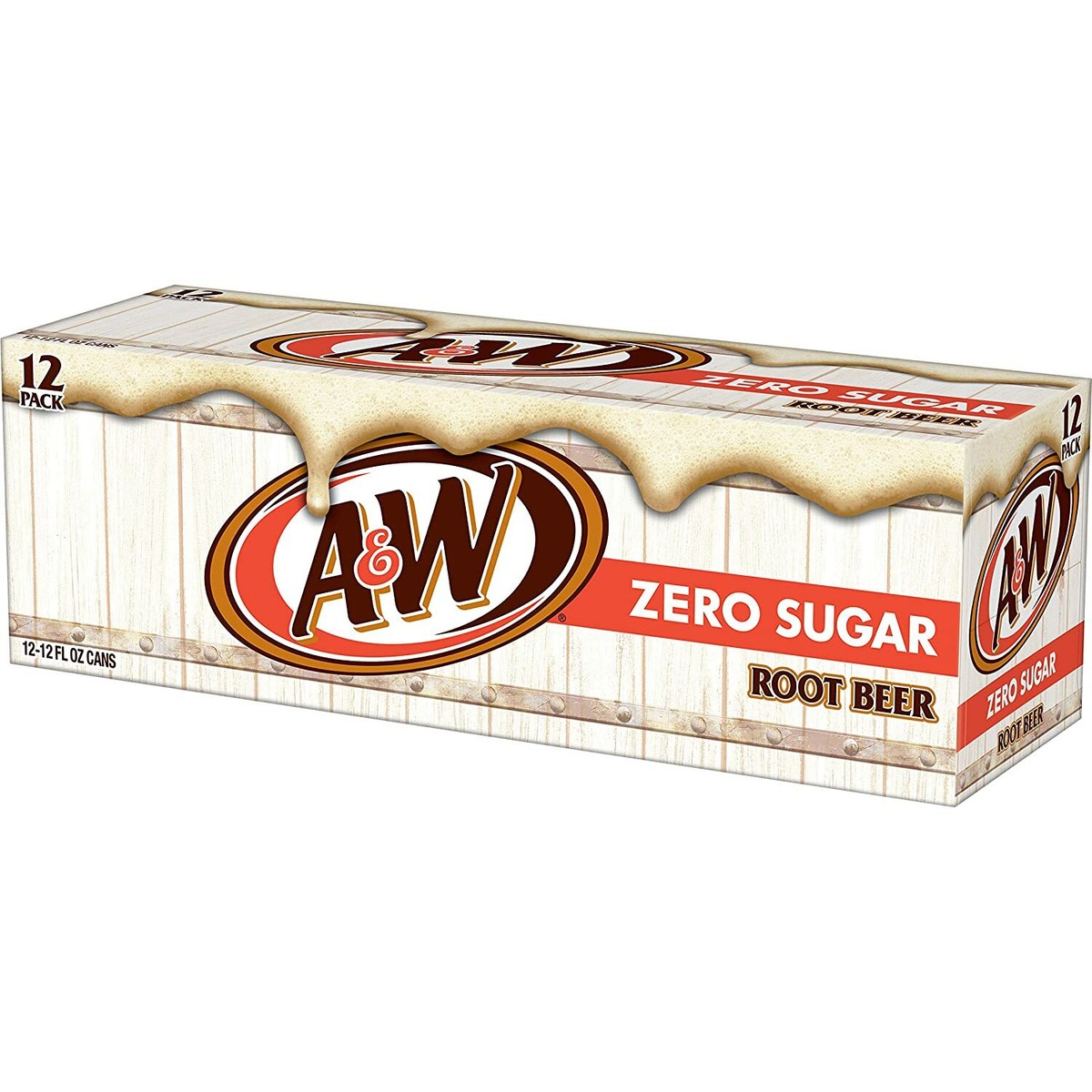 A&W Zero Sugar Caffeine Free Root Beer 12 pack Free Shipping | eBay