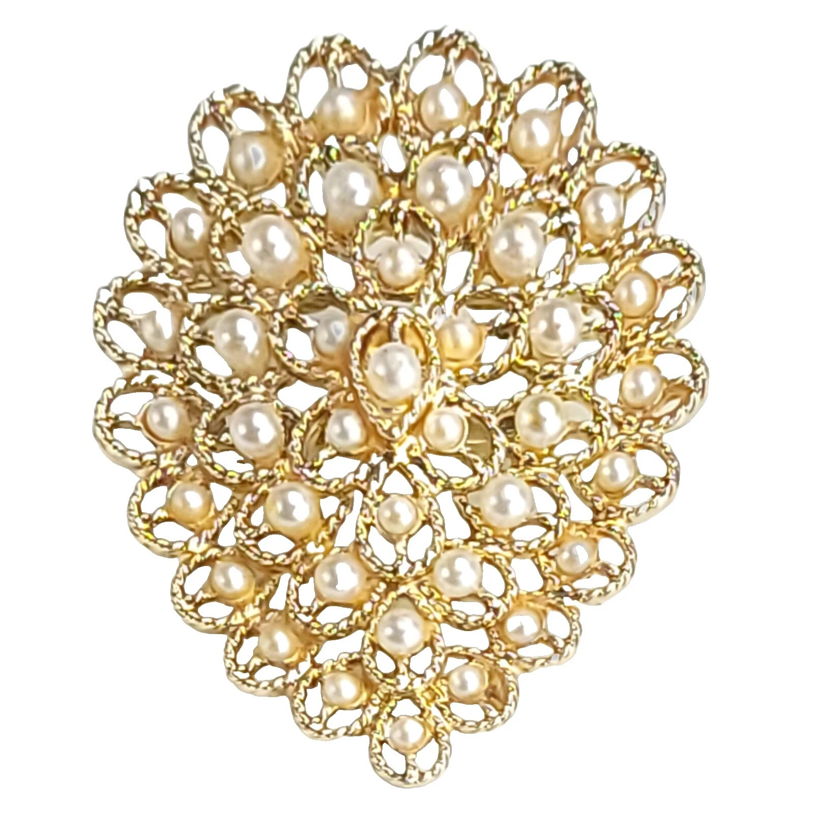 Broches de moda enchapado en oro blanco y prendedores