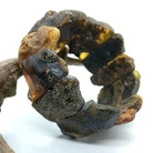 Unpolished Baltic Amber Bracelet BLACK DARK LARGE GEMSTONES Massive Jewelry