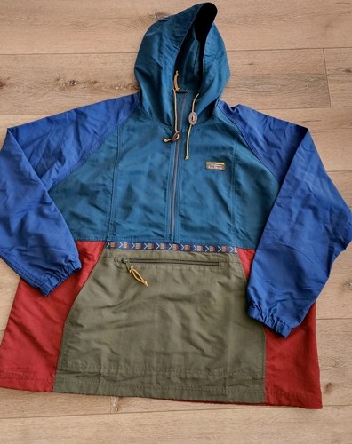 Clean EUC LL Bean Anorak Jacket Womens 2XL Hooded Nylon Lightweight Packable