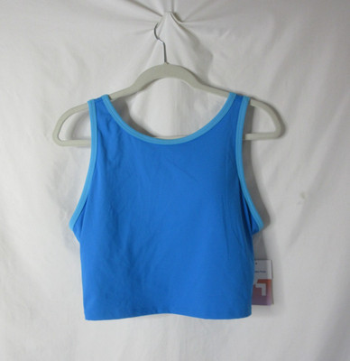 JoyLab Cropped Tank Top Sports Bra Active Blue Athletic Size XXL NWT