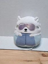 Squishmallow Brooke Polar Bear Ski Goggles White Blue Mini Plush 4.5" 2022