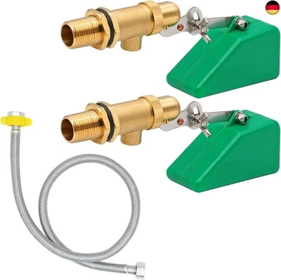 BREUAILY 2Pcs Schwimmerventil 1/2 zoll und Edelstahlrohr Messing Ventil Schwimmerventil